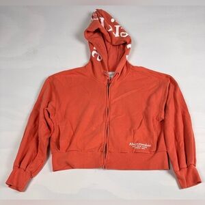 Abercrombie & Fitch Soft A&F Full Zip Long Sleeve Hoodie Orange Women’s L